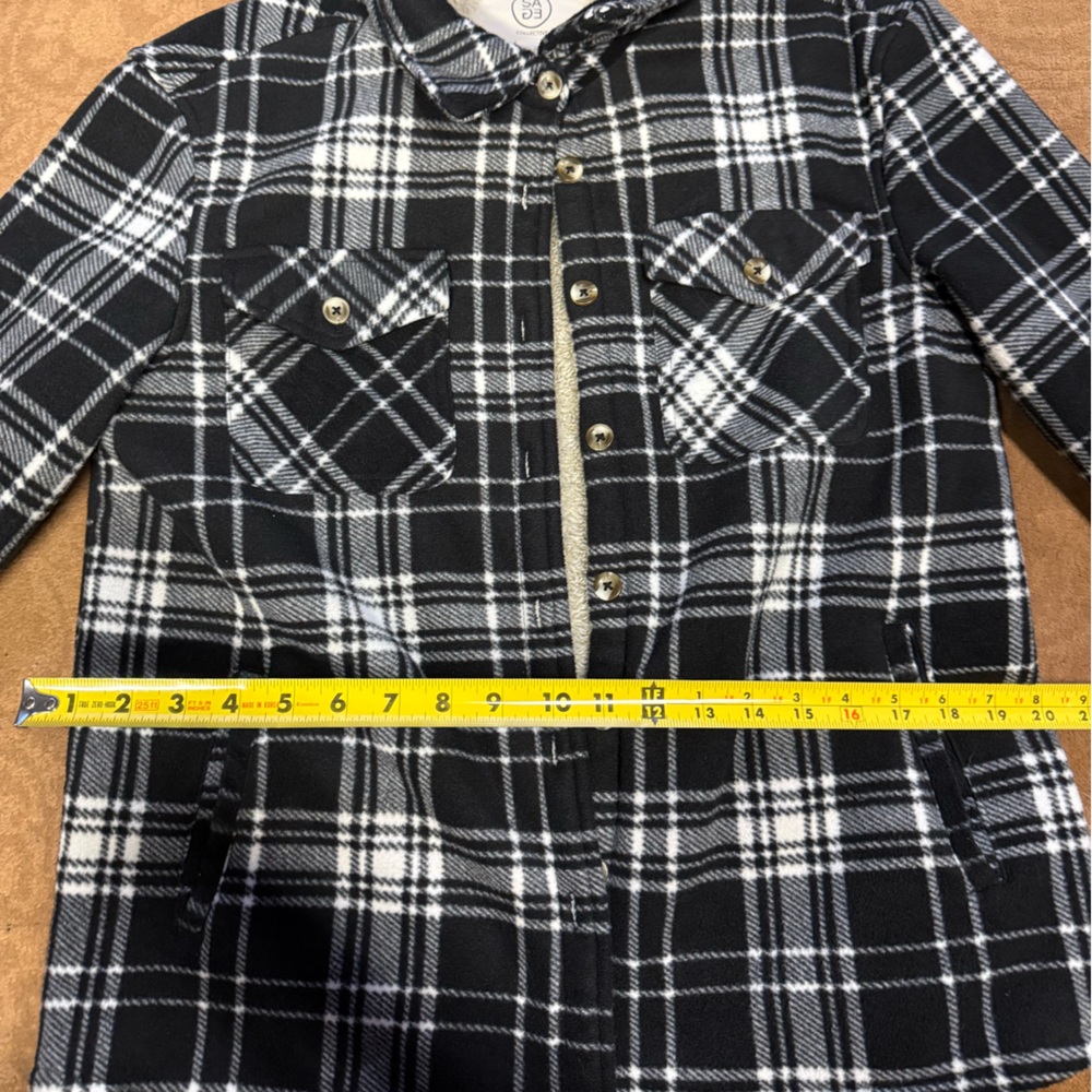 Plaid women’s Jacket in Black and White - Picture 2 of 7